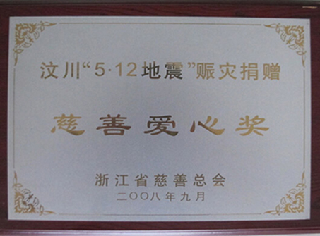 汶川512地震賑災(zāi)捐贈(zèng)慈善愛心獎(jiǎng)